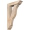 Ekena Millwork Funston Traditional Smooth Bracket w/ Offset Brace, Douglas Fir, 5 1/2"W x 20"D x 32"H BKT0604X20X32FST01SDF - alternate 1